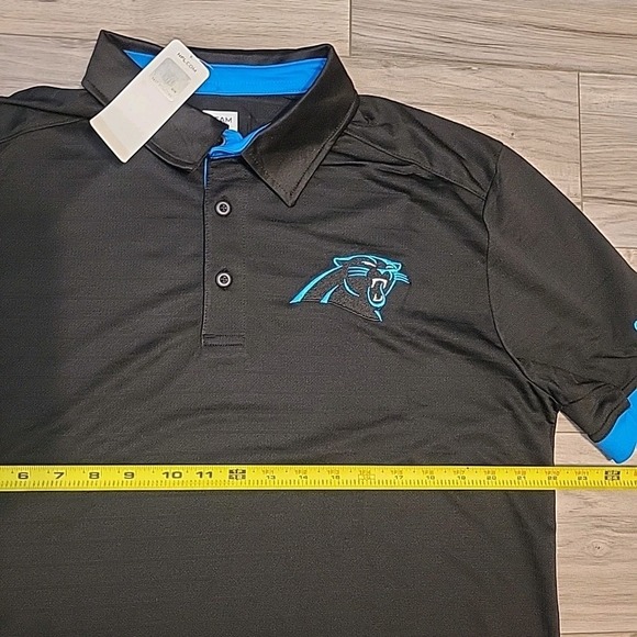 Carolina‎ Panthers Shirt Mens Large NFL Team Apparel Training Golf Polo NEW - Picture 8 of 9
